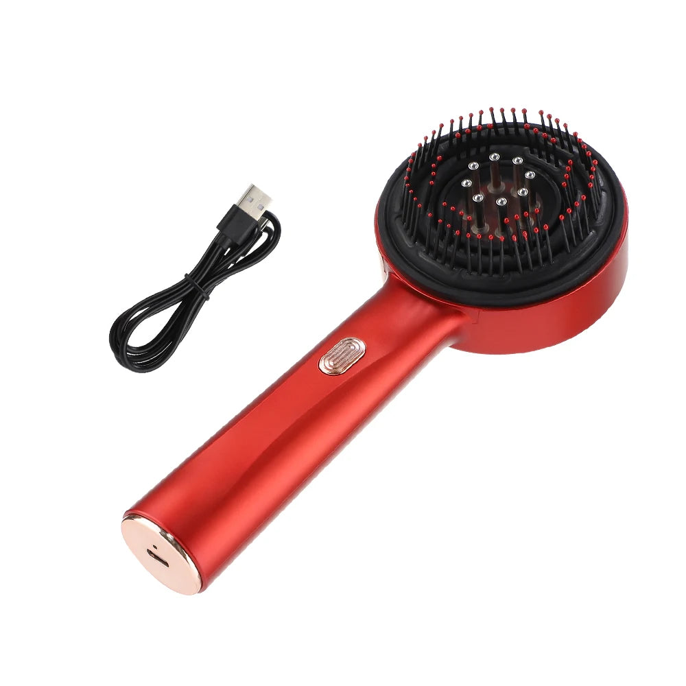 Electric Massage Comb with Vibration Red Light Therapy Scalp Brush Hair Growth Anti-Hair Loss Liquid Oil Applicator Hair Care