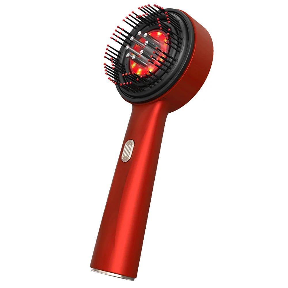 Electric Massage Comb with Vibration Red Light Therapy Scalp Brush Hair Growth Anti-Hair Loss Liquid Oil Applicator Hair Care